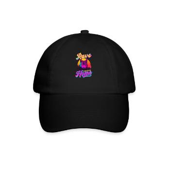 Edm Rave Rave Hard Go Home - Baseball Cap - black/black - Front