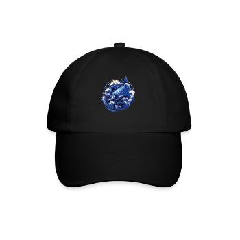 Poisson Poisson Brochet Carpe Pêcheur Poisson Pêche - Casquette classique - noir/noir - Devant