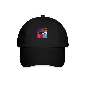 Delfin - Baseballkappe - Schwarz/Schwarz - Vorne