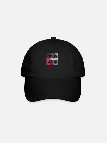 Poker - Baseballkappe - Schwarz/Schwarz