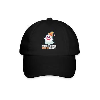 This Is Some Boo Sheet Funny Halloween Ghost - Baseball Cap - black/black - Front