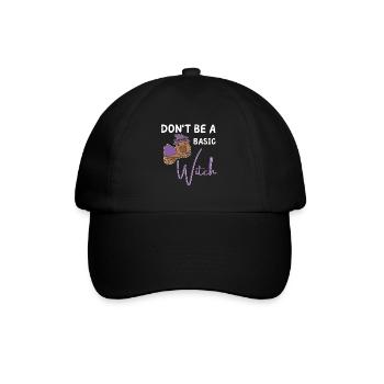 Capybara Halloween witches don't be a basic Witch - Baseball Cap - black/black - Front