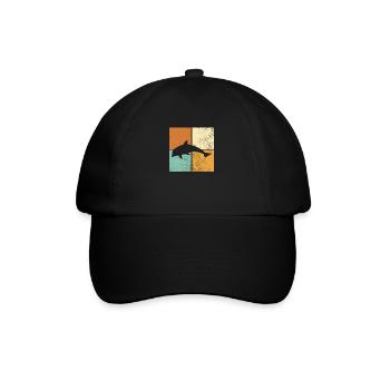 Delfin - Baseballkappe - Schwarz/Schwarz - Vorne