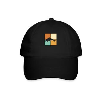 Delfin - Baseballkappe - Schwarz/Schwarz - Vorne