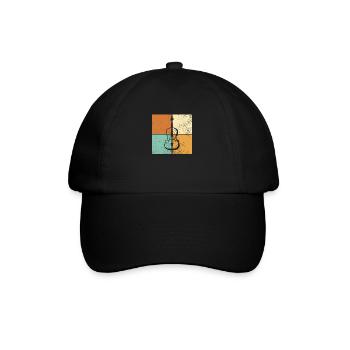 Geige - Baseballkappe - Schwarz/Schwarz - Vorne