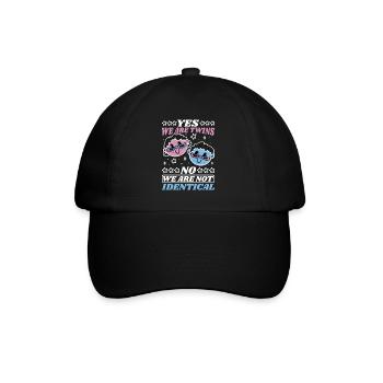 Yes, We Are Twins, No, We Are Not Identical 15 - Baseball Cap - black/black - Front