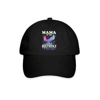 Mama Of The Birthday Girl - Baseballkappe - Schwarz/Schwarz - Vorne