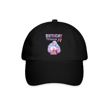 Anime Mandga Boba Bubble Tea 14th Birthday - Baseball Cap - black/black - Front