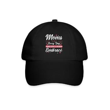 Mama Umarmen Mutter Liebe Inspiration Geschenk - Baseballkappe - Schwarz/Schwarz - Vorne