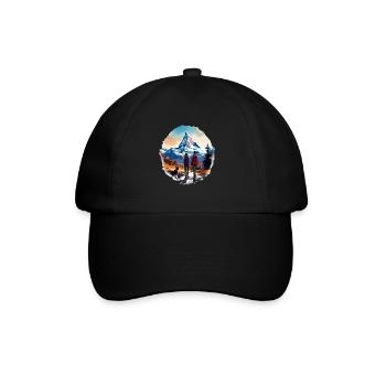 Zermatt, Matterhorn, Matterhorn mountain, hiker - Baseball Cap - black/black - Front