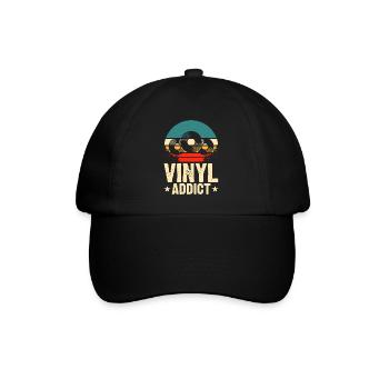 Accro au vinyle - Casquette classique - noir/noir - Devant