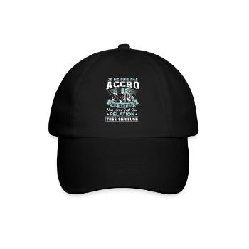 Fête des pères humoristique tracteur - Casquette classique - noir/noir - Devant