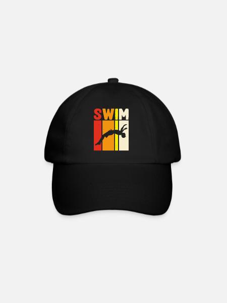 Schwimmen Schwimmer - Baseballkappe - Schwarz/Schwarz