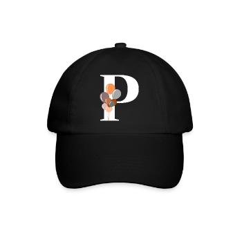 Buchstabe p Geburtstagsballon - Baseballkappe - Schwarz/Schwarz - Vorne