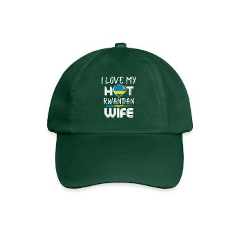 Funny I Love My Hot Rwandan Wife Husband - Baseballkappe - Flaschengrün - Vorne