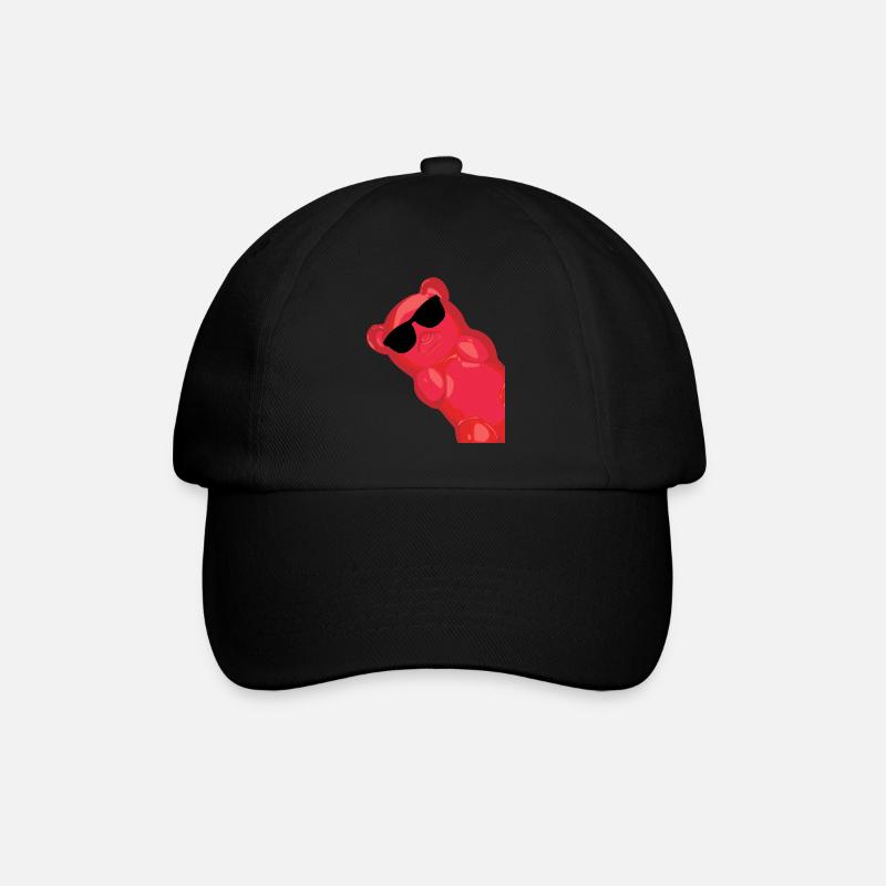 Gummibärchen mit Sonnenbrille - Baseballkappe - Schwarz/Schwarz