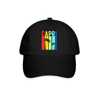 Capri Italy Mediterranean Island Holiday Idea - Baseball Cap - black/black - Front