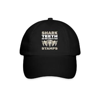 Les dents de requin sont beaucoup plus froides que les timbres - Casquette classique - noir/noir - Devant