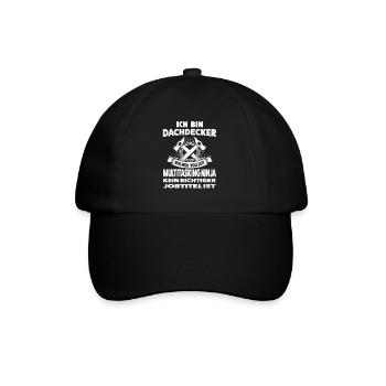 Dachdecker Beruf Dachdeckerei Geschenk - Baseballkappe - Schwarz/Schwarz - Vorne
