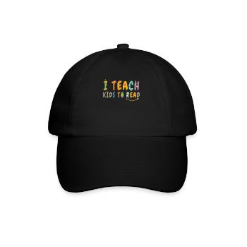 I Teach Kids To Read Science Teachers Reading - Baseball Cap - black/black - Front