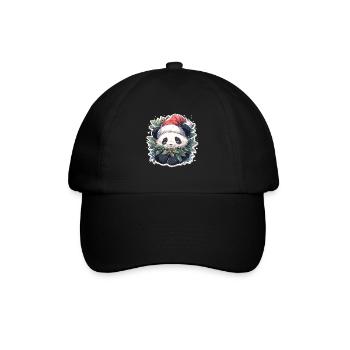 Panda Noël Panda Pandas Panda Noël - Casquette classique - noir/noir - Devant