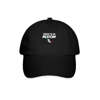Fier d’être mexicain Vintage Carte Flag Mexique - Casquette classique - noir/noir - Devant