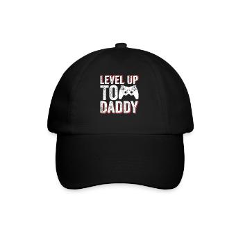 Papa Vater Vatertag - Baseballkappe - Schwarz/Schwarz - Vorne