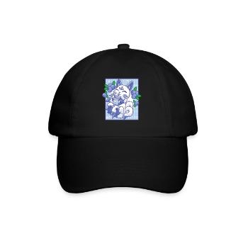 Kitsune Japon Anime Kawaii Blueberry - Casquette classique - noir/noir - Devant