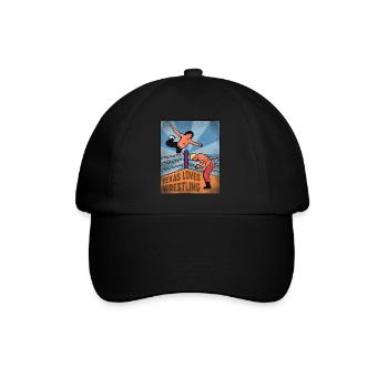 Texas wrestling design for proud Texas fans - Baseball Cap - black/black - Front