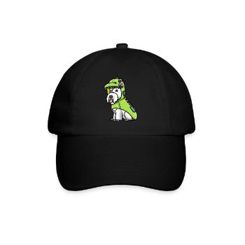 Scottish Terrier Dog in Dinosaur Costume - Baseball Cap - black/black - Front