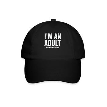 Je suis un adulte mais pas par choix - Casquette classique - noir/noir - Devant