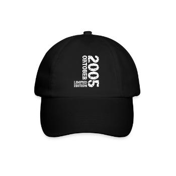 2005 Oktober Limited Edition 18. Geburtstag Deko - Baseballkappe - Schwarz/Schwarz - Vorne