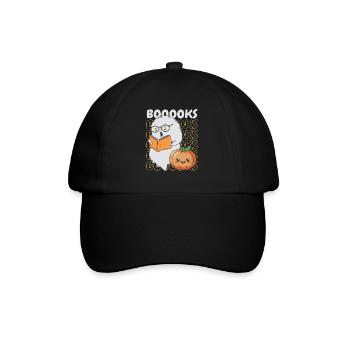 Groovy Read More Books Ghost Cute Funny - Baseball Cap - black/black - Front