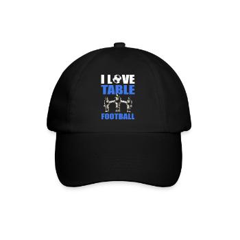 Tischfußball Ich liebe Tischfußball - Baseballkappe - Schwarz/Schwarz - Vorne