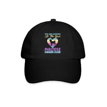 Cadeaux de propriétaire maltais - Casquette classique - noir/noir - Devant