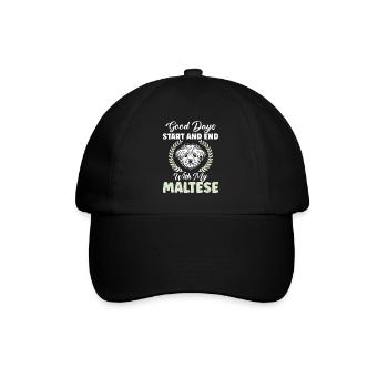 Cadeaux de propriétaire maltais - Casquette classique - noir/noir - Devant