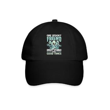 One Spooky Friend Retro Halloween Costume - Baseball Cap - black/black - Front