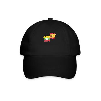 Myanmar Spain Flag Spanish Myanmare - Baseball Cap - black/black - Front
