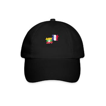 Myanmar France Flag French Myanmare - Baseball Cap - black/black - Front