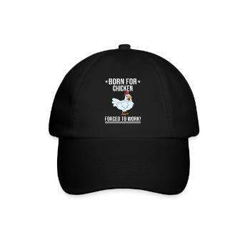 Funny Chicken Saying Chicken - Baseball Cap - black/black - Front