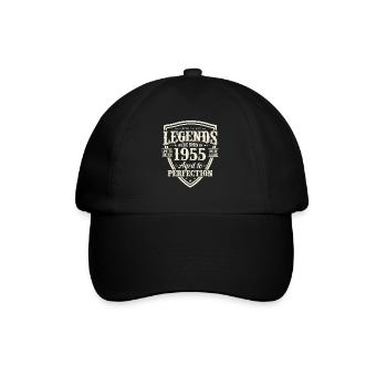 Cadeau d’anniversaire né en 1955 68 ans - Casquette classique - noir/noir - Devant