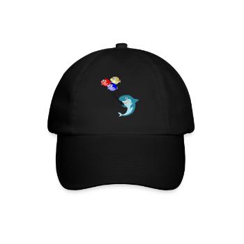 Requin avec ballons ballons de poisson-globe poisson - Casquette classique - noir/noir - Devant