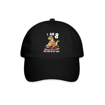 T-Rex conduit un camion monstre J’ai 8e anniversaire - Casquette classique - noir/noir - Devant