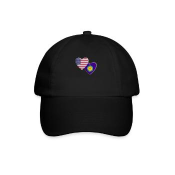 USA American Choctaw Indian Native American Flag - Baseball Cap - black/black - Front