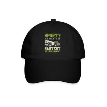 Gülletransport Gülle fahren Traktorfahrer Kuhbauer - Baseballkappe - Schwarz/Schwarz - Vorne