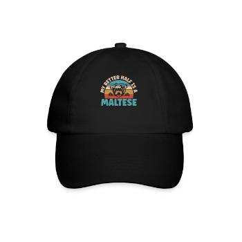Maltese Owner Gifts - Baseball Cap - black/black - Front