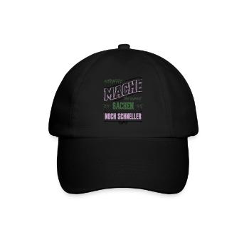 morgen kaffeesatz geburtstagsgeschenkidee - Baseballkappe - Schwarz/Schwarz - Vorne
