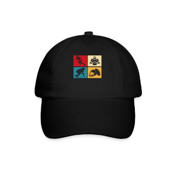 Football - Baseballkappe - Schwarz/Schwarz - Vorne