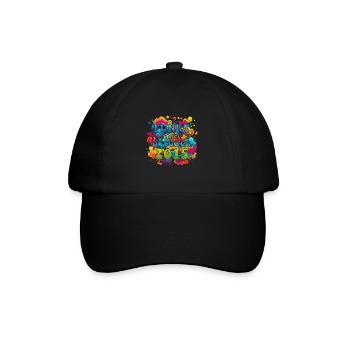 Funky Geburtstag: Oktober 2015 - Psychadelic - Baseballkappe - Schwarz/Schwarz - Vorne
