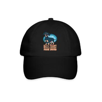 Dachshund Dackel Rauhaardackel Haustier - Baseballkappe - Schwarz/Schwarz - Vorne